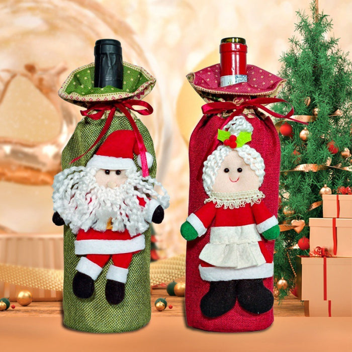 Christmas Wine Gift Box Dress Up Holiday Decoration