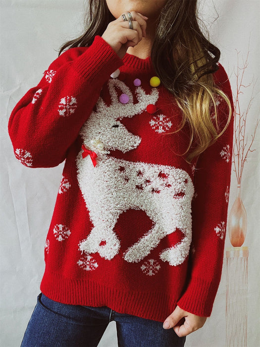 ElkChristmas Jumper Winter christmas Sweater  Knitted Christmas Sweater