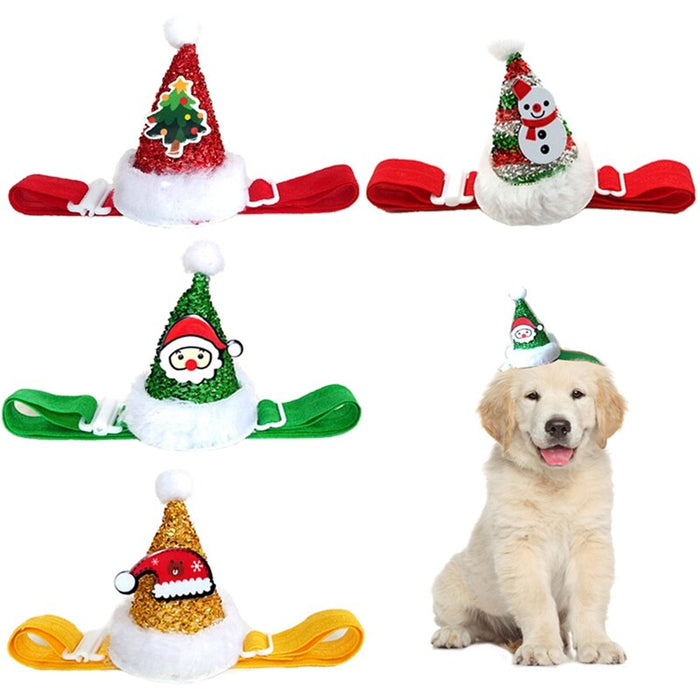 Pet Cat Dog Caps Cone Hat With Adjustable Strap Dog