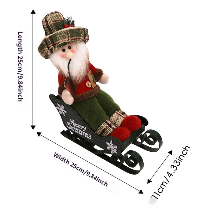 Christmas Decorations Sled Doll Sitting Posture