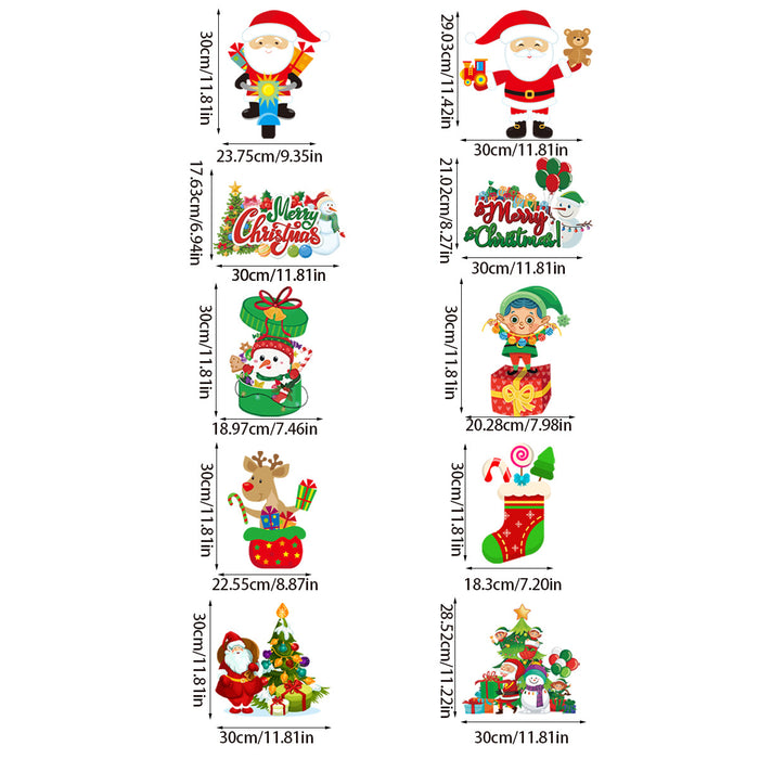 Christmas Party Paper Santa Claus Christmas Tree Decoration Door Hanging Scene Arrangement Pendant Ornament