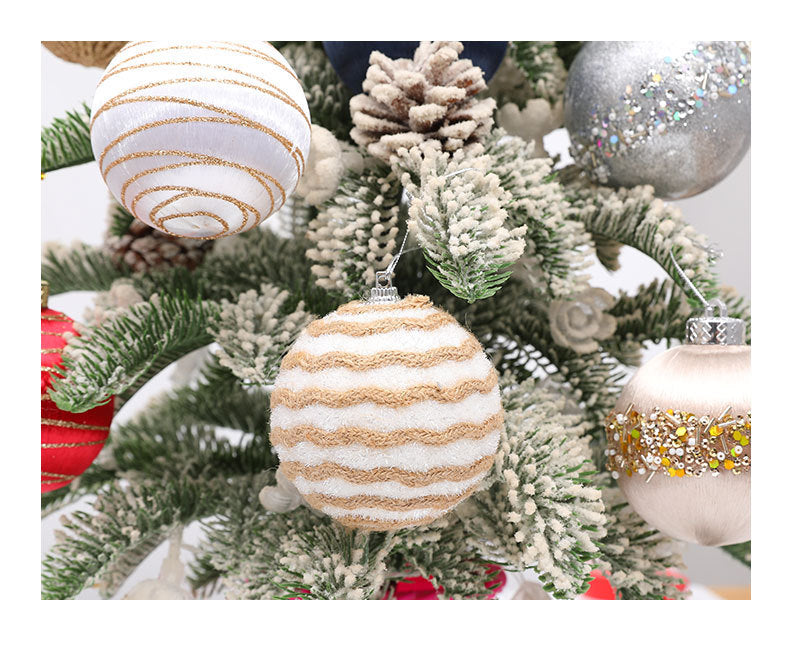 Christmas Decorations Foam Painted Silk Ball Christmas Tree Pendant