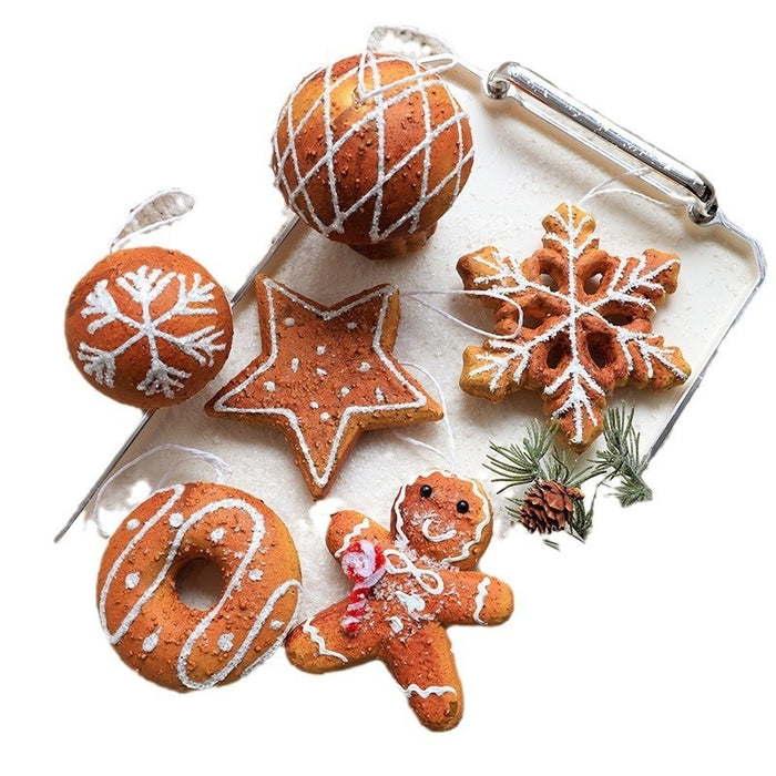 Ins Style Gingerbread Man Christmas Ball Pendant Christmas Tree Diy Internet Celebrity Ornaments