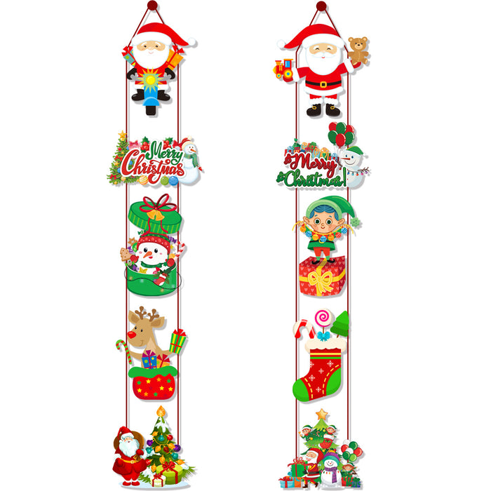 Christmas Party Paper Santa Claus Christmas Tree Decoration Door Hanging Scene Arrangement Pendant Ornament