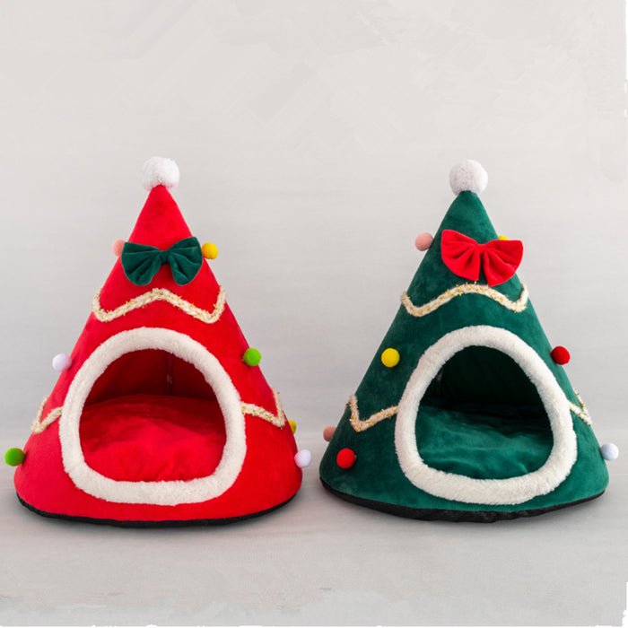 3D Sponge Cat's Nest Creative Pet's Nest Tent Christmas Hat Nest