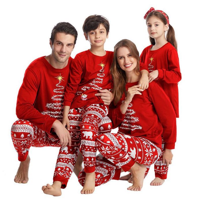 Family Costume Christmas Cotton Parent Child Costume Pajama