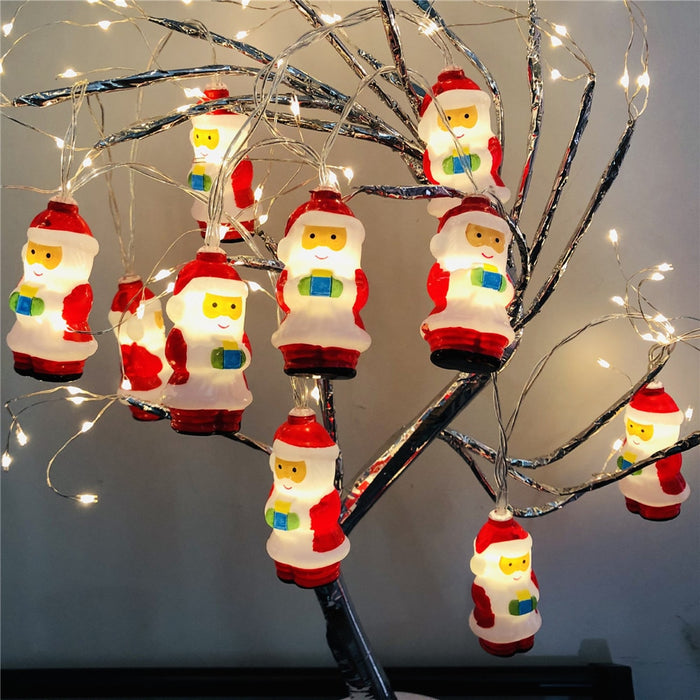 USB or Battery powered Santa Claus Christmas 10 leds string light