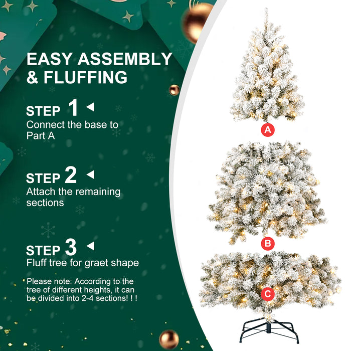 7FT PVC Memory Wire Christmas tree (With Light)