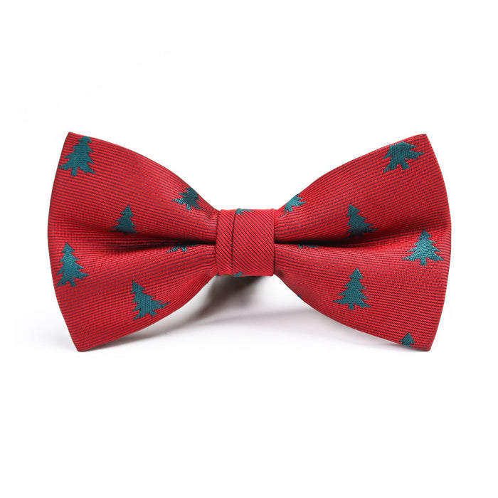 Children's Bow Tie Student Christmas Bow Tie Polyester Jacquard Christmas Gift Elastic Children's Bow Tie