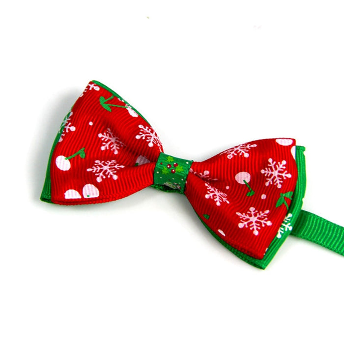 Christmas  Pet Cat Dog Collar Bow Tie Adjustable Neck Strap Cat Dog Grooming Accessories Pet Product Supplies Christmas