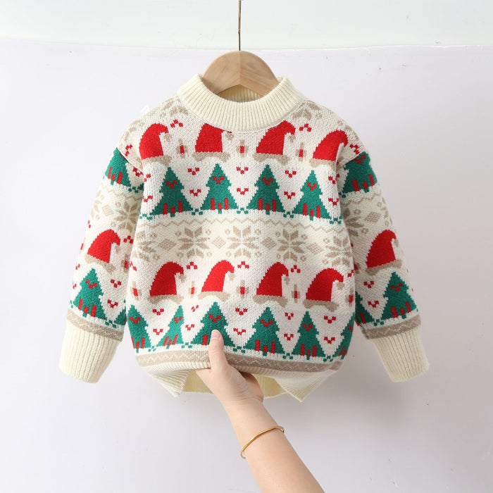 Christmas Tree Winter Crew Neck Bottoming Shirt