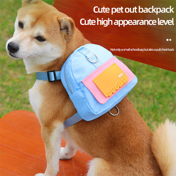 Pet Snack Storage Bag Large-capacity Multifunction Dogs Backpack Adjustable