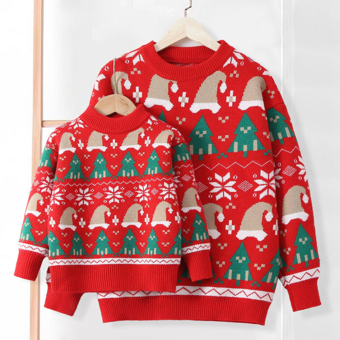 Christmas Tree Winter Crew Neck Bottoming Shirt