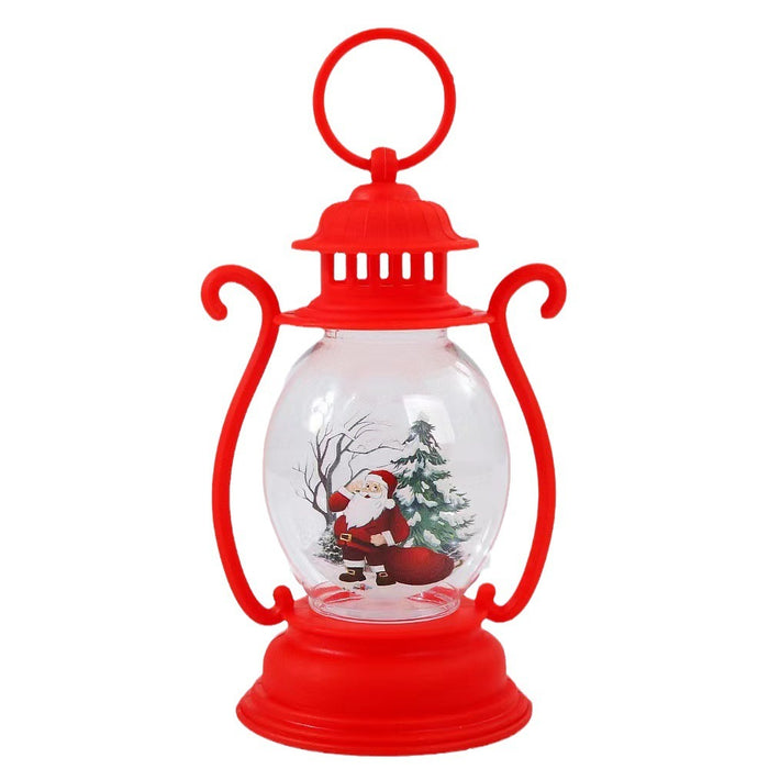 Christmas Decorations Light-emitting Portable Small Oil Lamp Desktop Ornaments