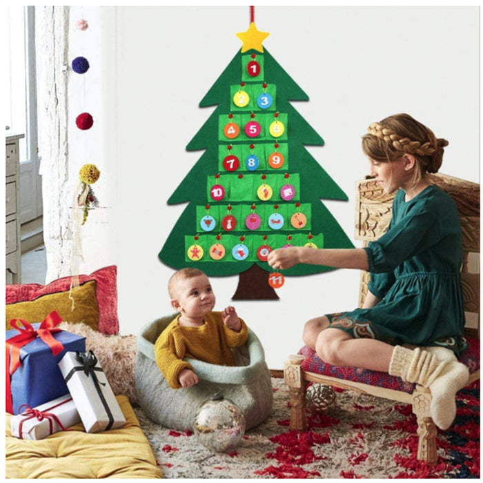 Felt Christmas Tree DIY Digital Three-Dimensional Christmas Decoration Printing Calendar Pendant Children's Toys