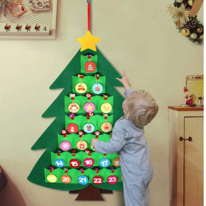 Felt Christmas Tree DIY Digital Three-Dimensional Christmas Decoration Printing Calendar Pendant Children's Toys