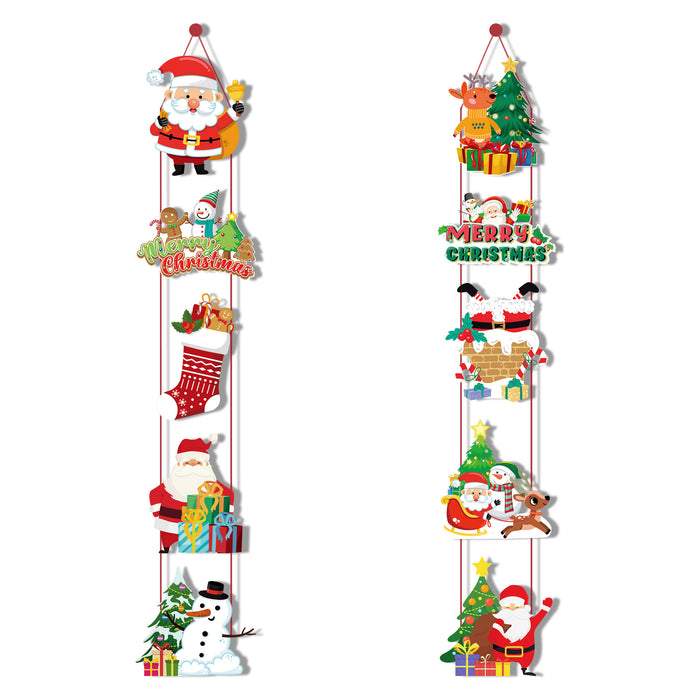 Christmas Party Paper Santa Claus Christmas Tree Decoration Door Hanging Scene Arrangement Pendant Ornament