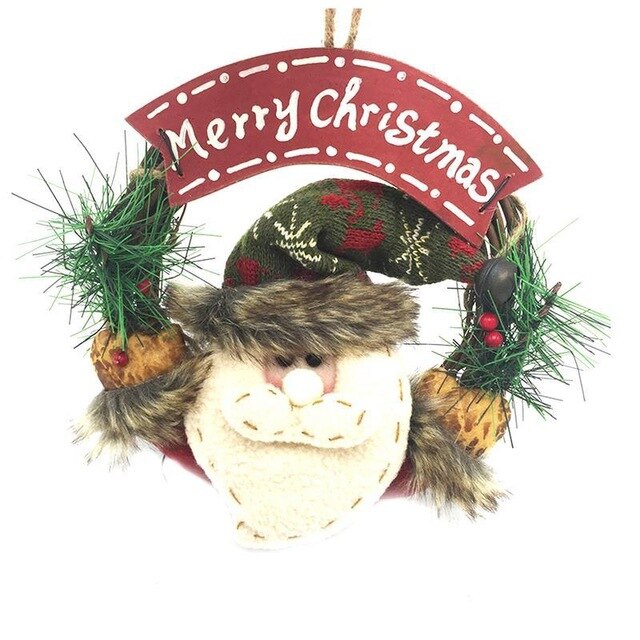 Christmas Wreath Santa Snowman Artificial Garland