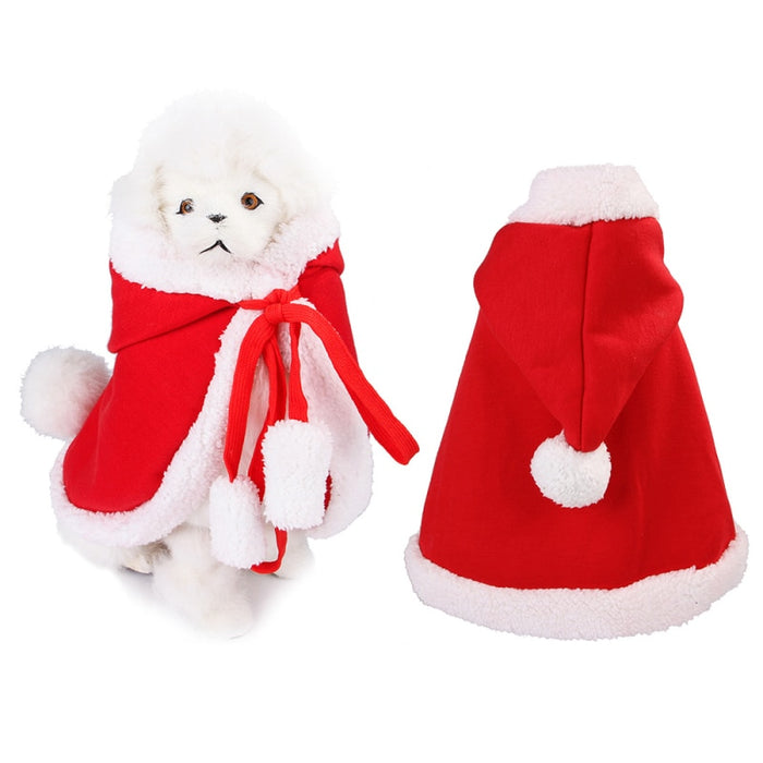 Pet Christmas Hooded Cloak Cute Cats