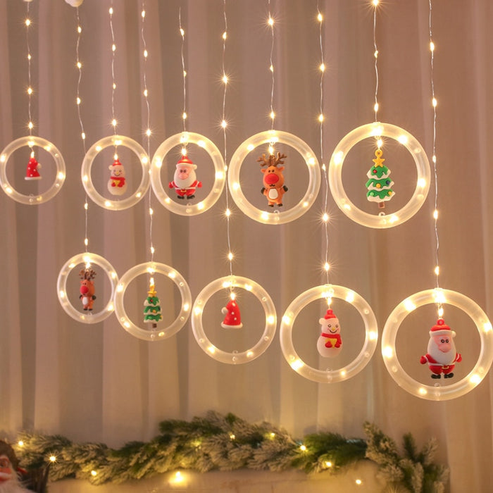 Merry Christmas Santa Claus LED Curtain Light