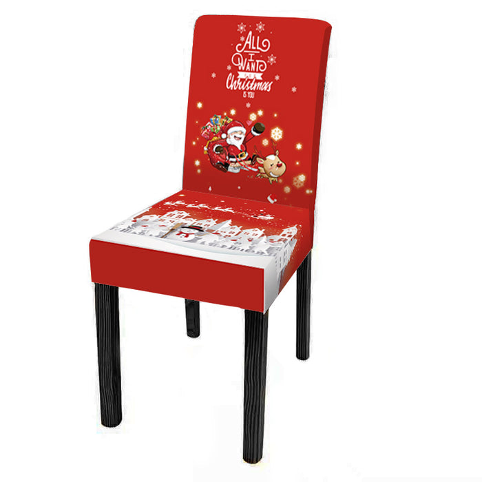 New Christmas Chair Cover Digital Print Christmas Chair Cover Christmas Dining Chair Cover Decorative Chair Cover