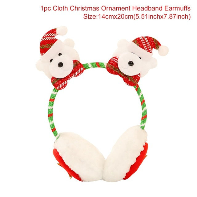 Santa Claus Snowman Christmas Headband Kids