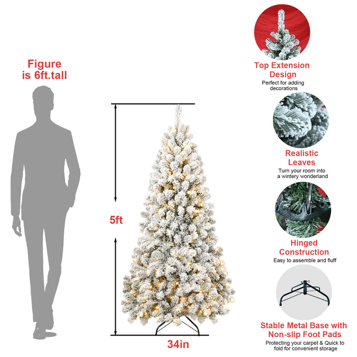 7FT PVC Memory Wire Christmas tree (With Light)