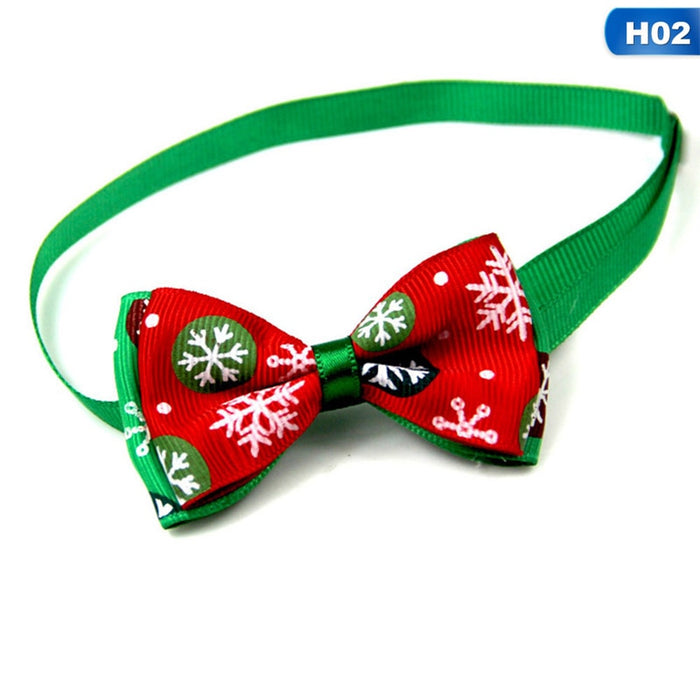 Christmas  Pet Cat Dog Collar Bow Tie Adjustable Neck Strap Cat Dog Grooming Accessories Pet Product Supplies Christmas