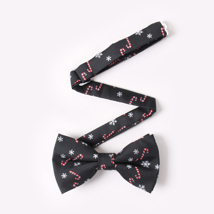 Christmas Bow Tie Men's Holiday Christmas Tree Snowflake Pattern Bow Tie