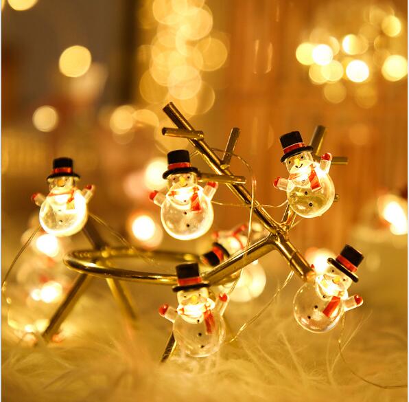 Snowman Christmas Tree LED Garland String Lights