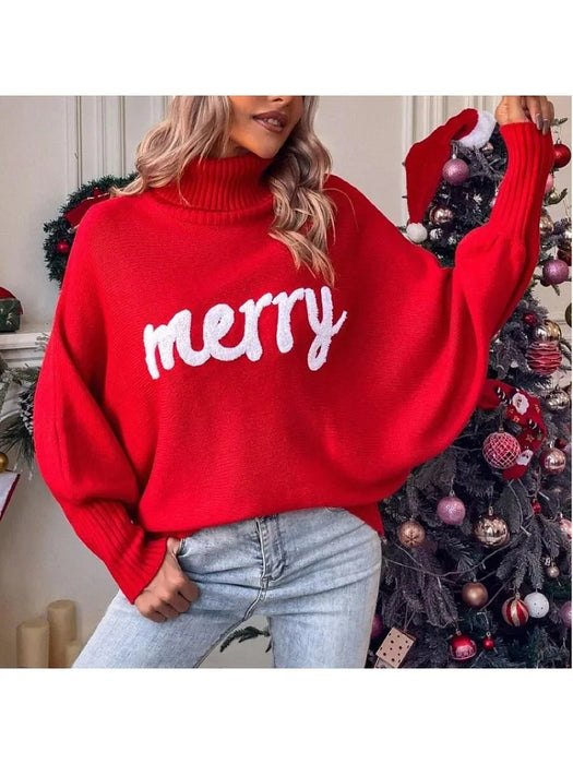 Women Woolen Sweater Christmas Pullover