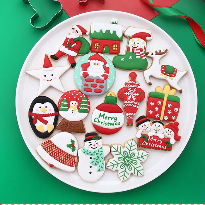 Christmas Cookie Embosser Mold Cutters