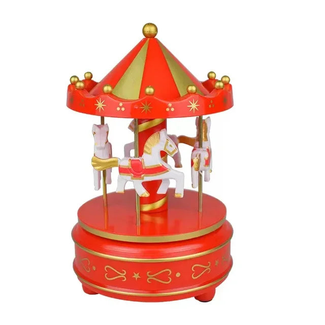 Christmas Decoration Ornaments Carousel Octave Box Music Box