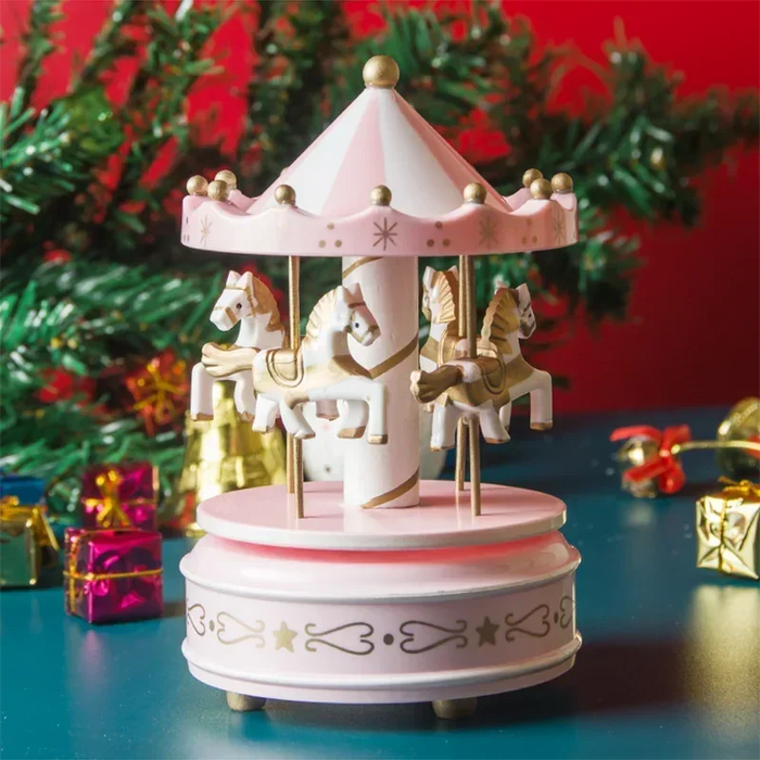 Christmas Decoration Ornaments Carousel Octave Box Music Box