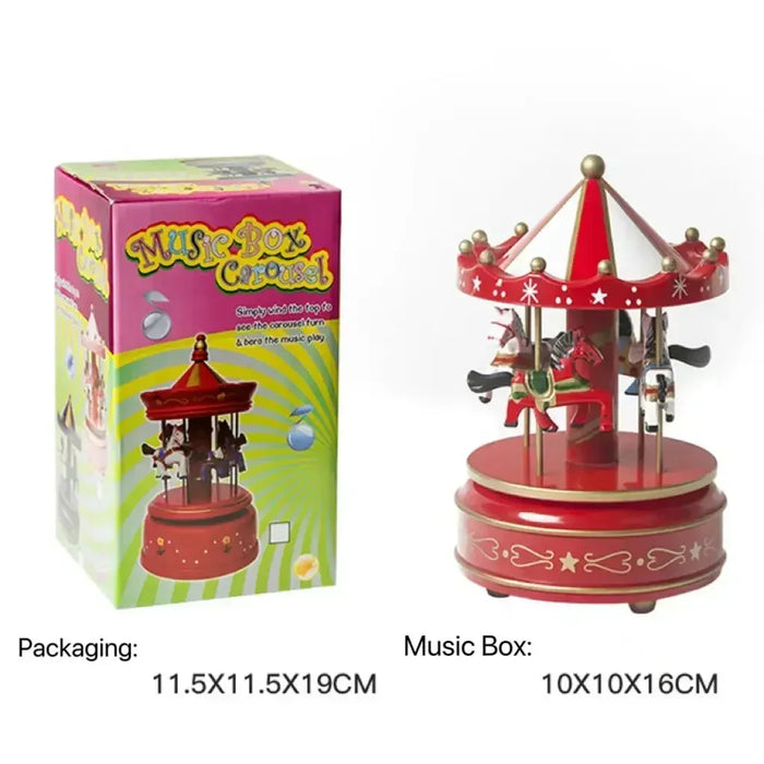 Christmas Decoration Ornaments Carousel Octave Box Music Box