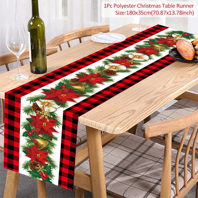 Christmas Table Runner Merry Christmas Decoration