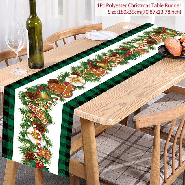 Christmas Table Runner Merry Christmas Decoration