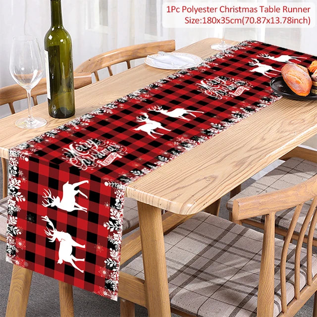 Christmas Table Runner Merry Christmas Decoration