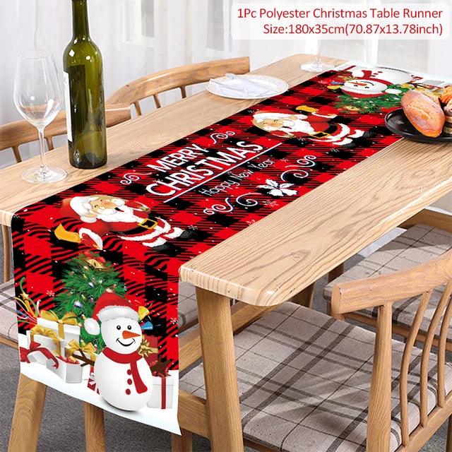 Christmas Table Runner Merry Christmas Decoration