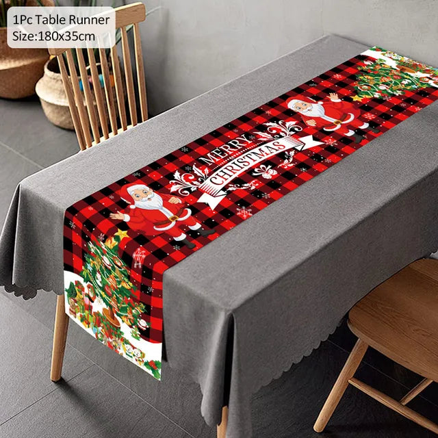 Christmas Table Runner Merry Christmas Decoration