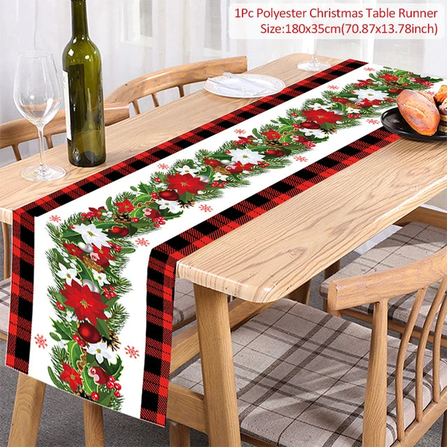 Christmas Table Runner Merry Christmas Decoration