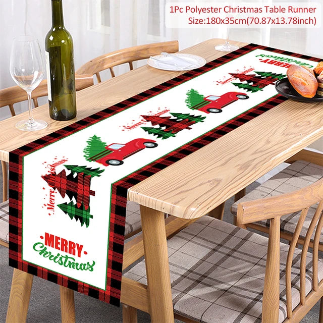 Christmas Table Runner Merry Christmas Decoration