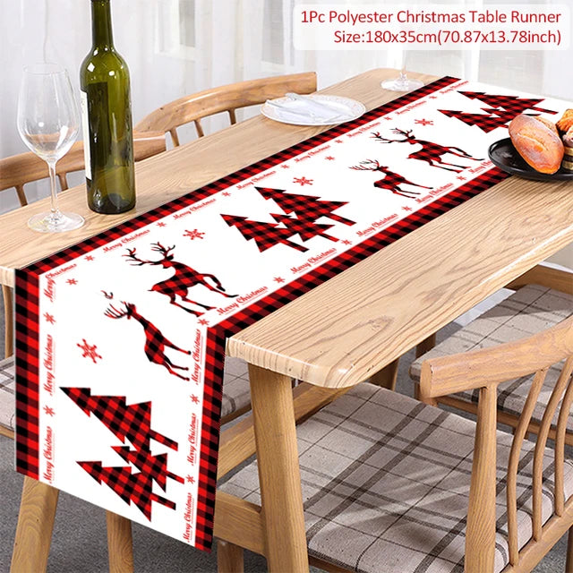 Christmas Table Runner Merry Christmas Decoration