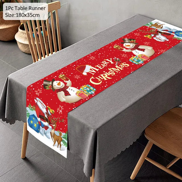 Christmas Table Runner Merry Christmas Decoration