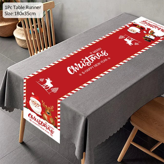 Christmas Table Runner Merry Christmas Decoration