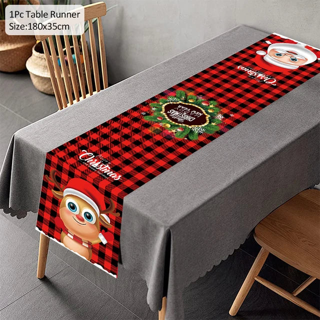 Christmas Table Runner Merry Christmas Decoration