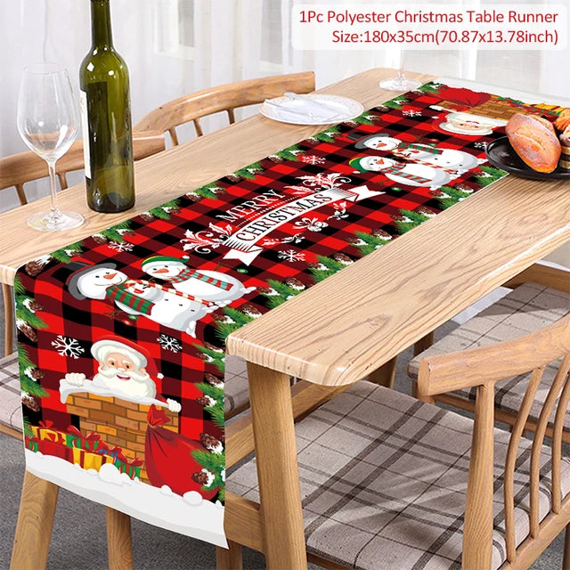 Christmas Table Runner Merry Christmas Decoration