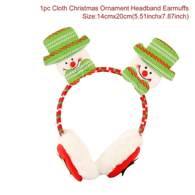 Santa Claus Snowman Christmas Headband Kids