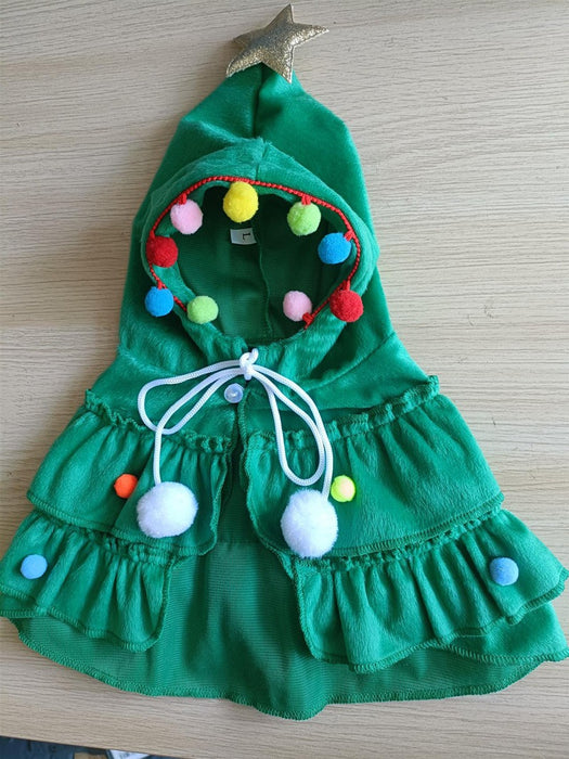 New Christmas Pet Clothes Small and Medium Kojifa Christmas Tree Dog Cloak