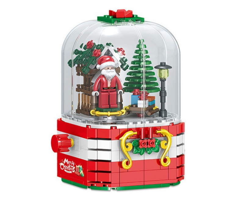 Christmas Building Music Box Christmas Tree Rotating Light